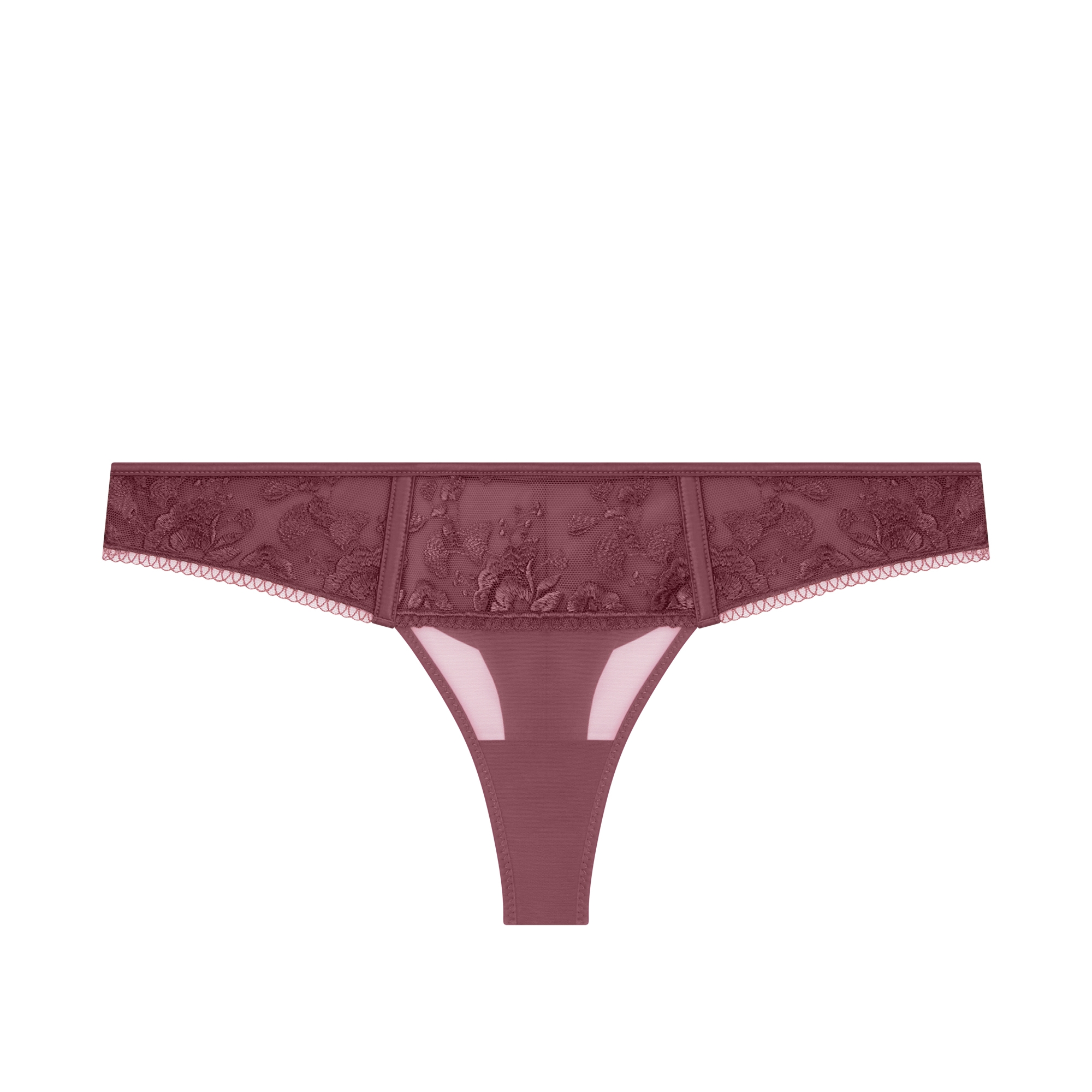 Simone Perele Women's Orphee Boyshort - Sheer Mesh With Floral Embroidery & Satin Trim - View #2